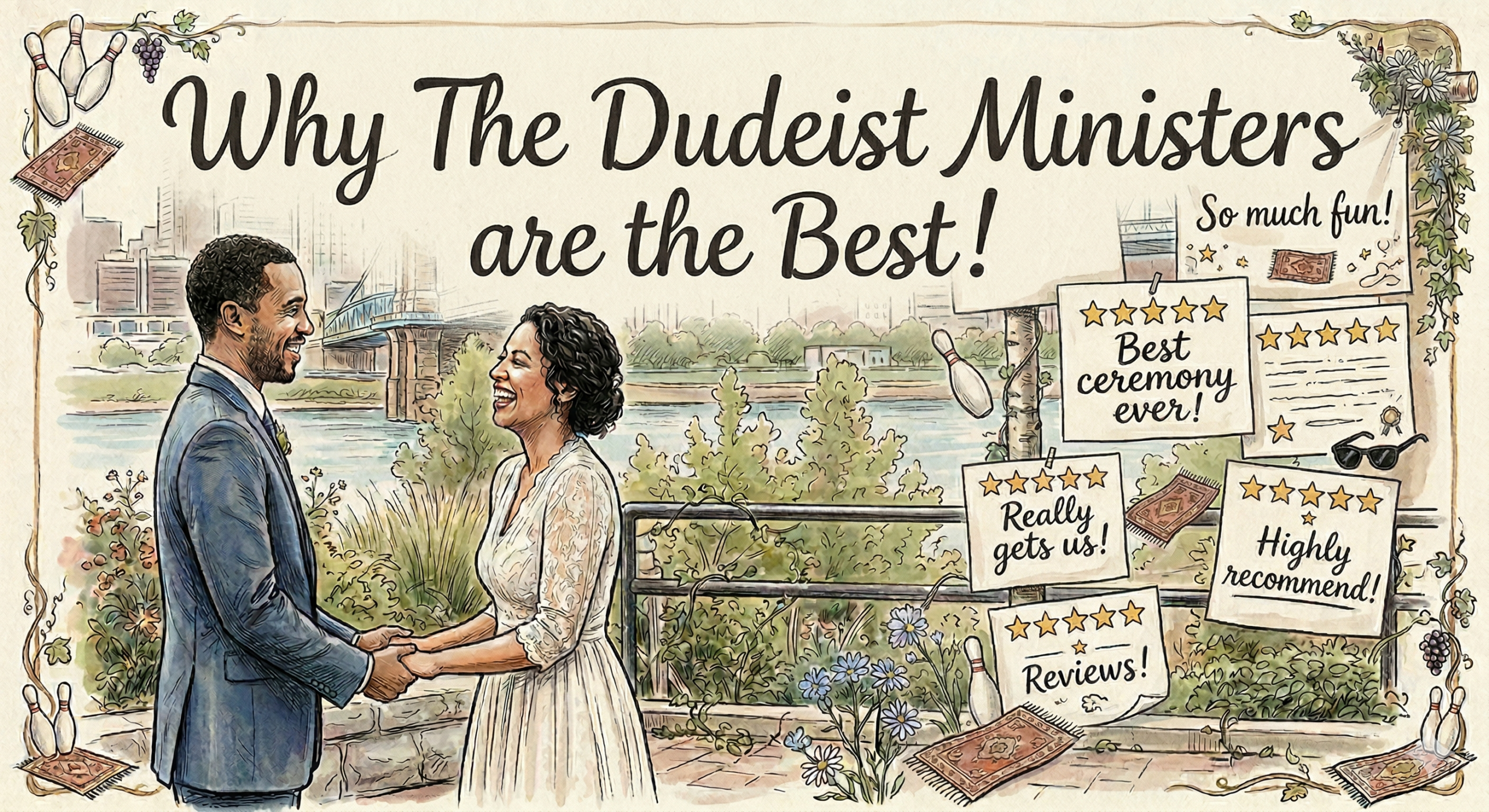 Why The Dudeist Ministers are the BEST Wedding Officiants in Cincinnati AGAIN in 2026